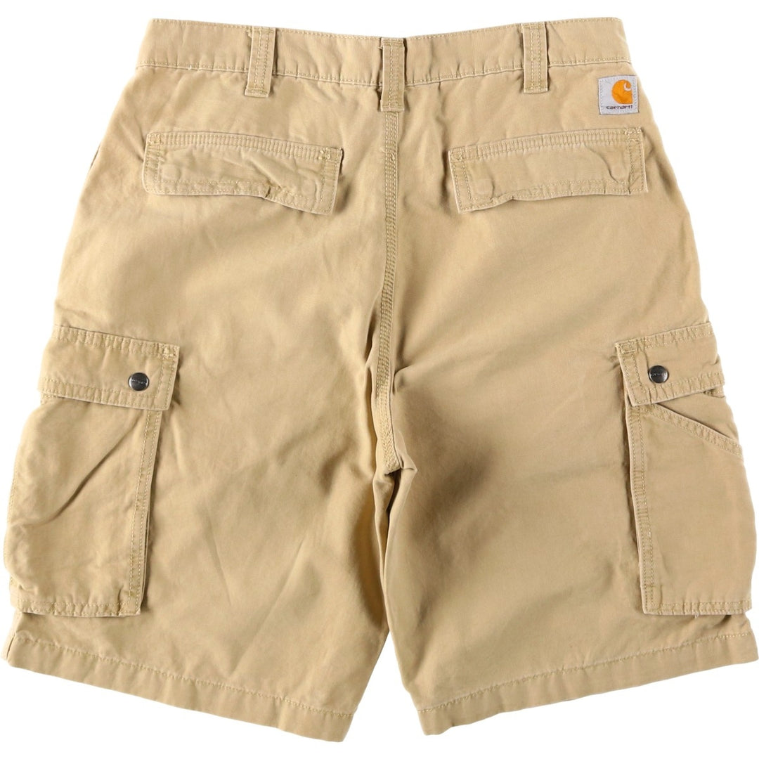 Carhartt Relaxed Fit Duck Cargo Shorts, Men's, W33 equivalent cotton Beige type Vintage Second Hand