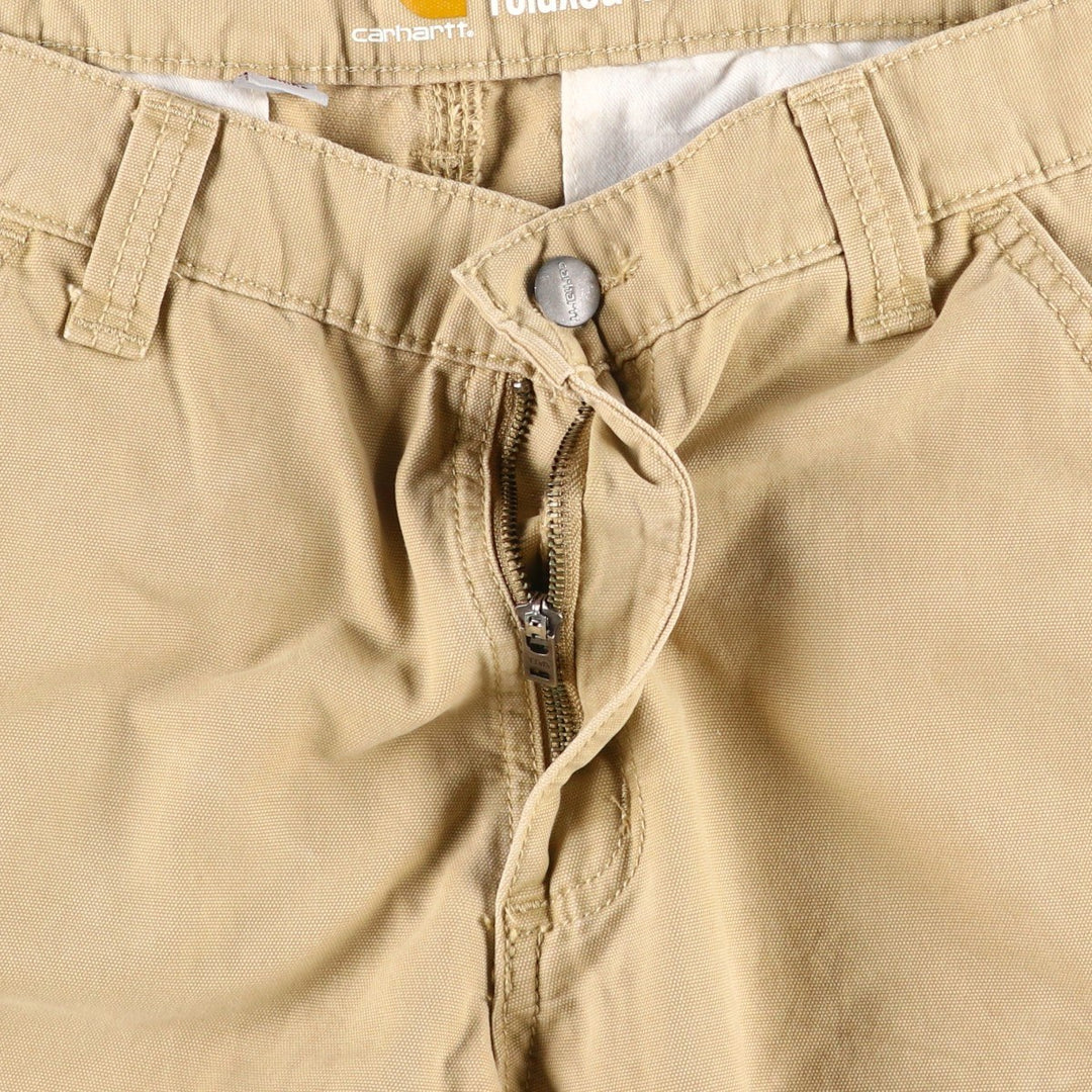 Carhartt Relaxed Fit Duck Cargo Shorts, Men's, W33 equivalent cotton Beige type Vintage Second Hand