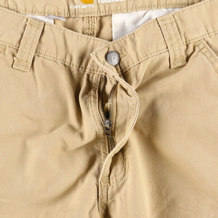 Carhartt Relaxed Fit Duck Cargo Shorts, Men's, W33 equivalent cotton Beige type Vintage Second Hand