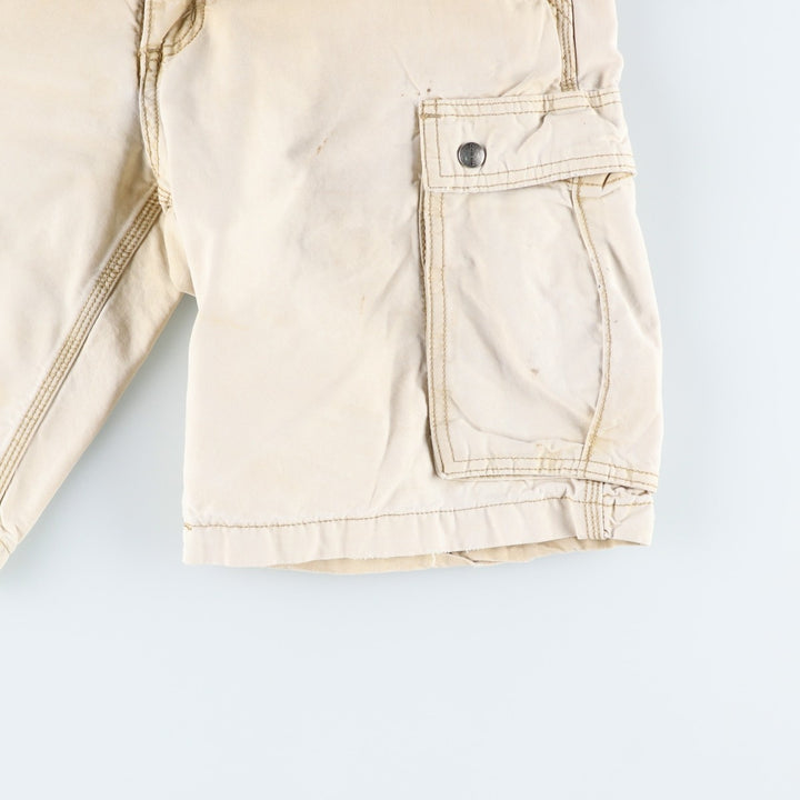 Carhartt Relaxed Fit Duck Cargo Shorts, Men's, W33 equivalent cotton unbleached Vintage Second Hand