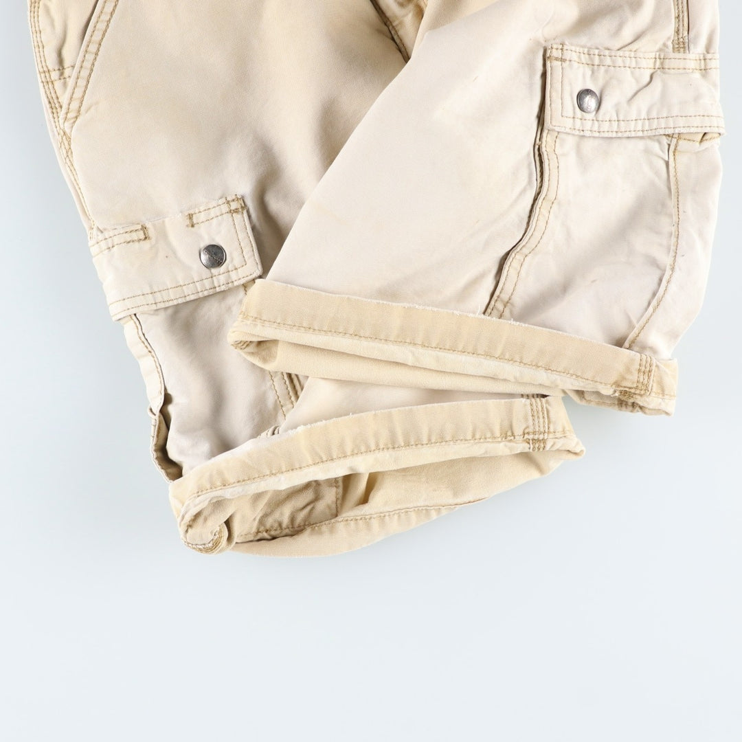 Carhartt Relaxed Fit Duck Cargo Shorts, Men's, W33 equivalent cotton unbleached Vintage Second Hand