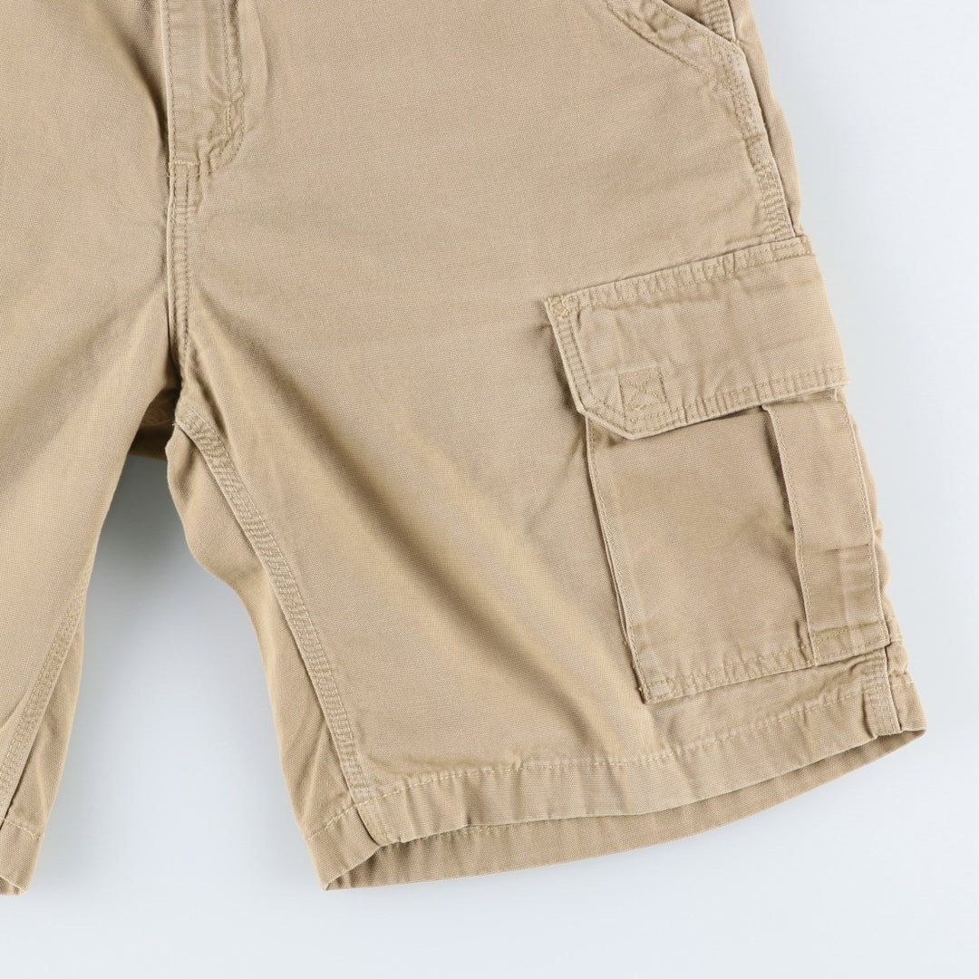 2000'S Carhartt Duck Cargo Shorts, Men's Size W35 (approx.) cotton Beige type Vintage Second Hand