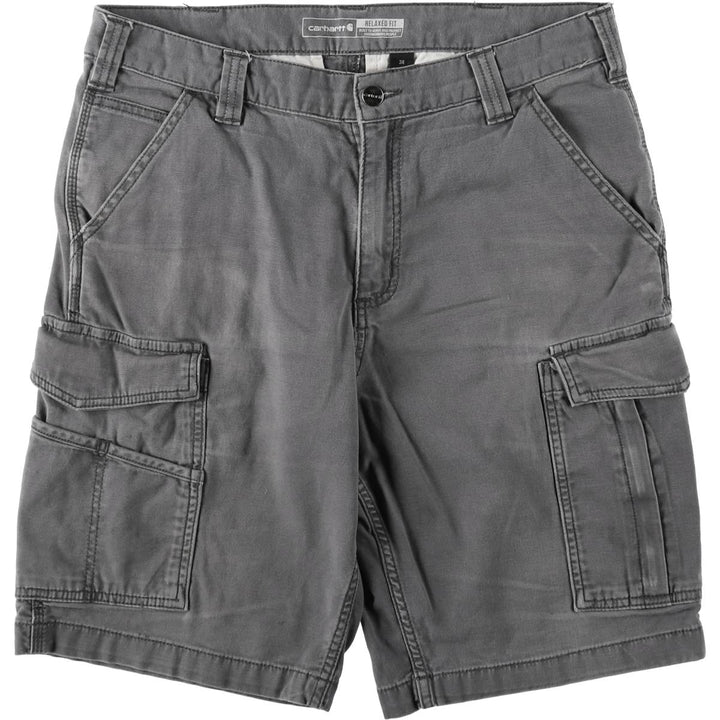 Carhartt Relaxed Fit Duck Canvas Cargo Shorts (Men's W34 equivalent) cotton gray type Vintage Second Hand