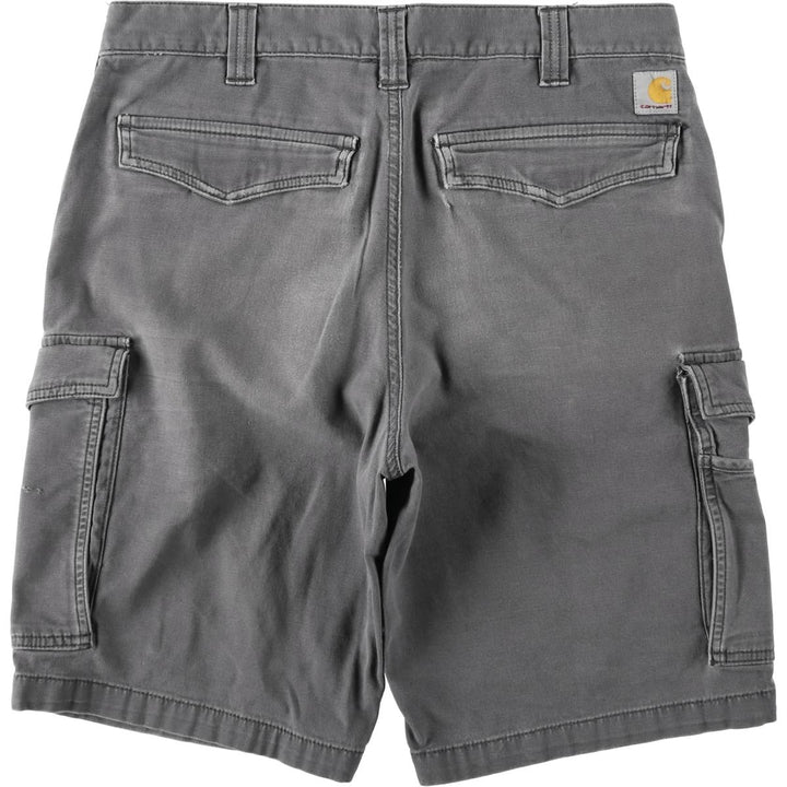 Carhartt Relaxed Fit Duck Canvas Cargo Shorts (Men's W34 equivalent) cotton gray type Vintage Second Hand