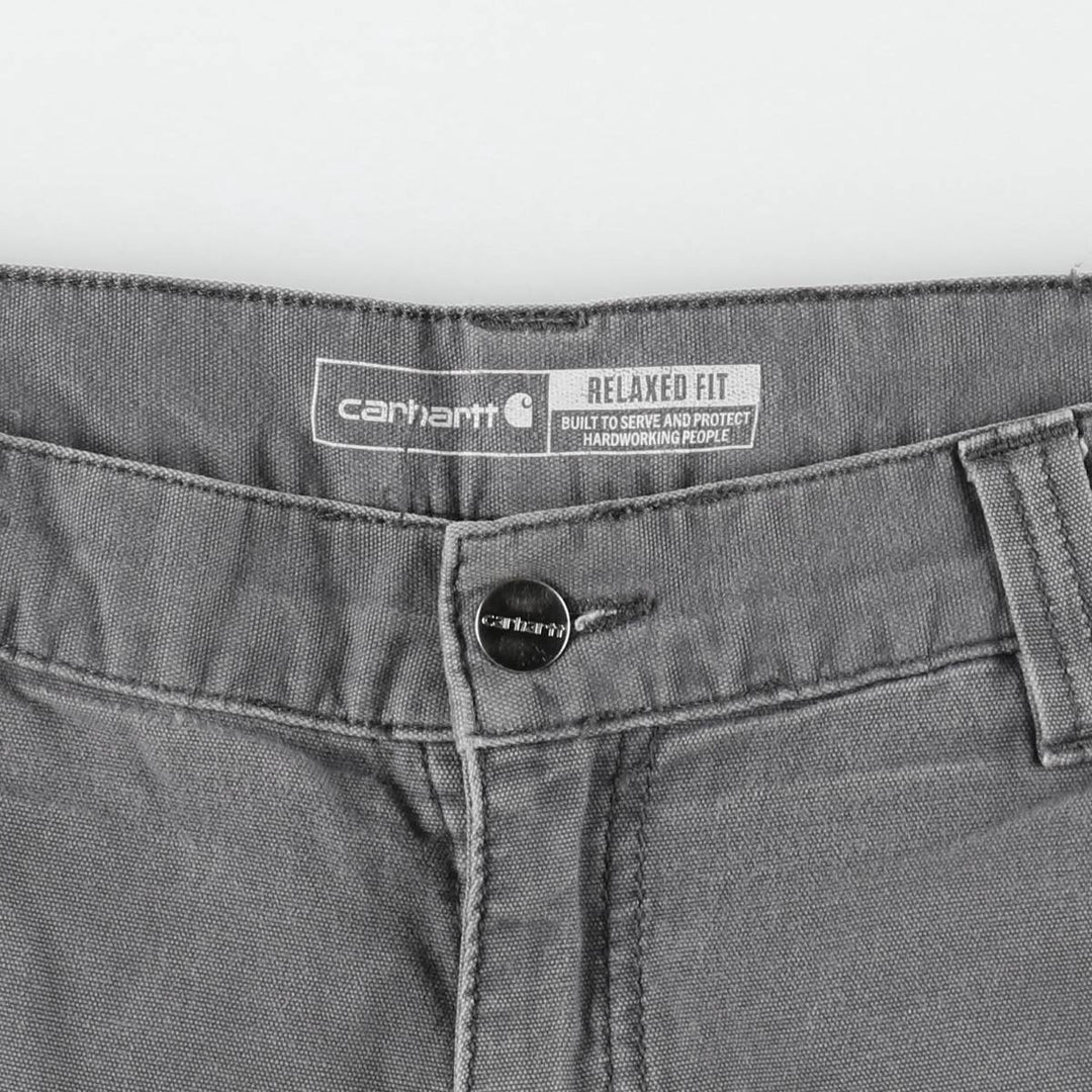 Carhartt Relaxed Fit Duck Canvas Cargo Shorts (Men's W34 equivalent) cotton gray type Vintage Second Hand