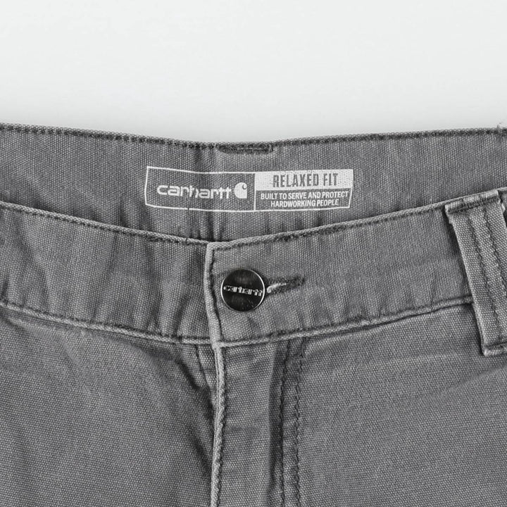 Carhartt Relaxed Fit Duck Canvas Cargo Shorts (Men's W34 equivalent) cotton gray type Vintage Second Hand