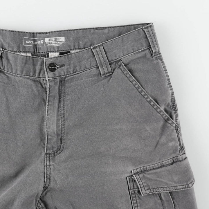 Carhartt Relaxed Fit Duck Canvas Cargo Shorts (Men's W34 equivalent) cotton gray type Vintage Second Hand