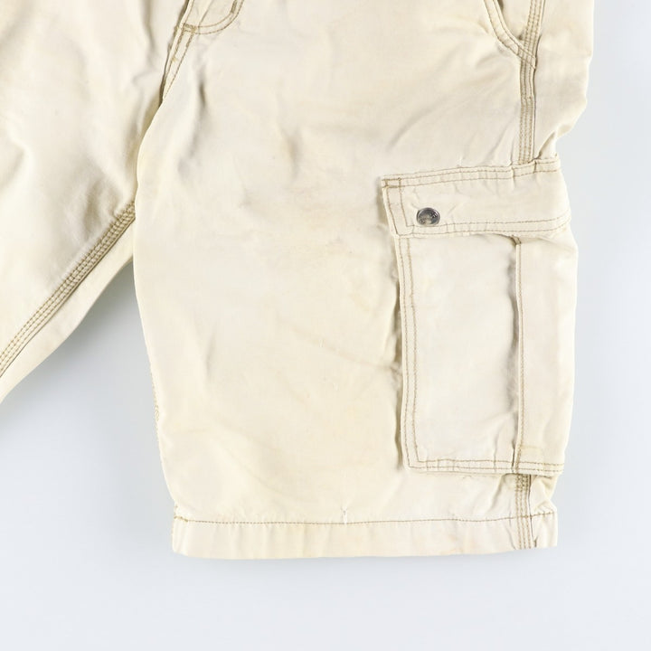 Carhartt Relaxed Fit Duck Cargo Shorts, Men's, W35 equivalent cotton unbleached Vintage Second Hand