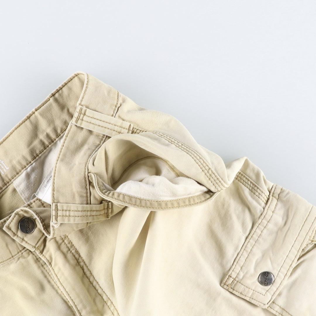 Carhartt Relaxed Fit Duck Cargo Shorts, Men's, W35 equivalent cotton unbleached Vintage Second Hand