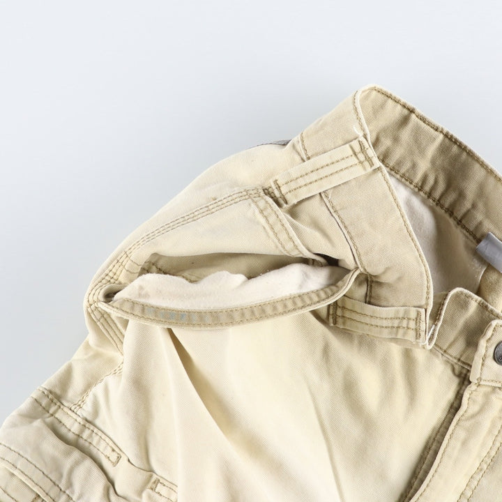 Carhartt Relaxed Fit Duck Cargo Shorts, Men's, W35 equivalent cotton unbleached Vintage Second Hand