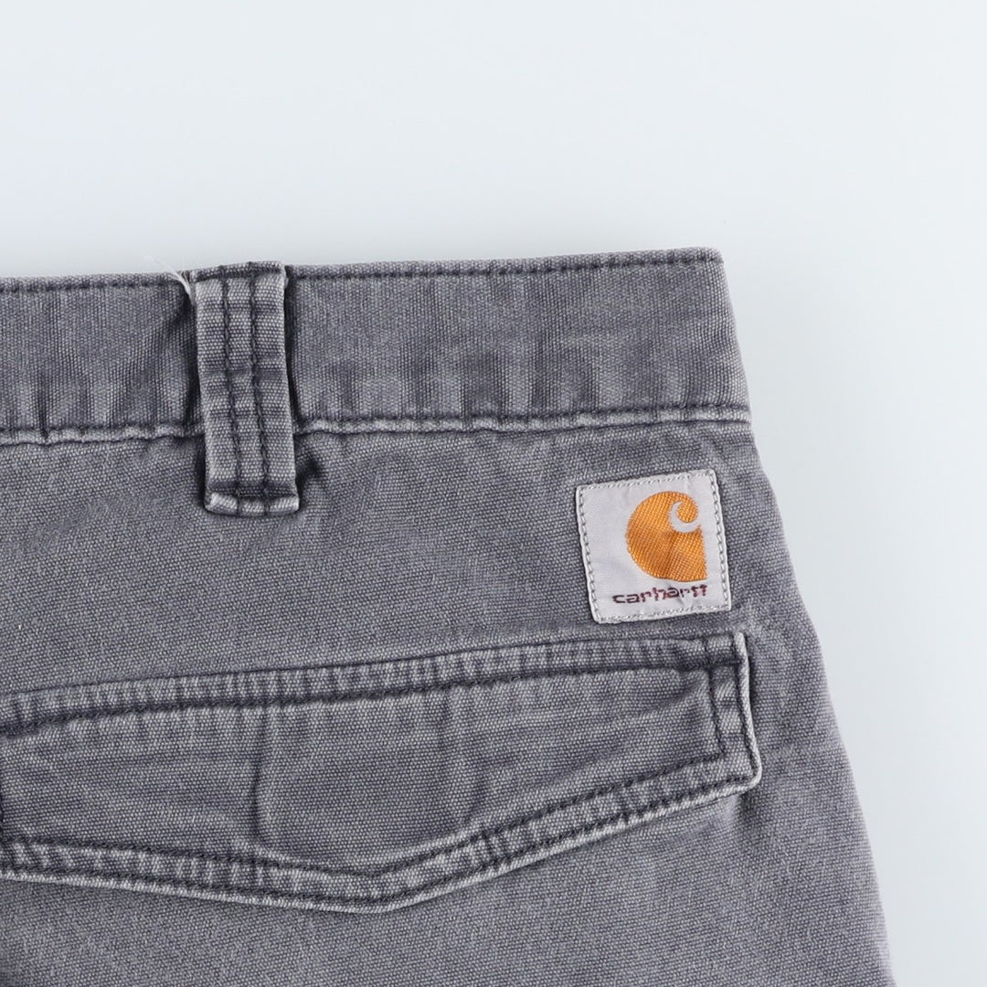 Carhartt Relaxed Fit Duck Cargo Shorts, Men's, W36 cotton Charcoal Vintage Second Hand