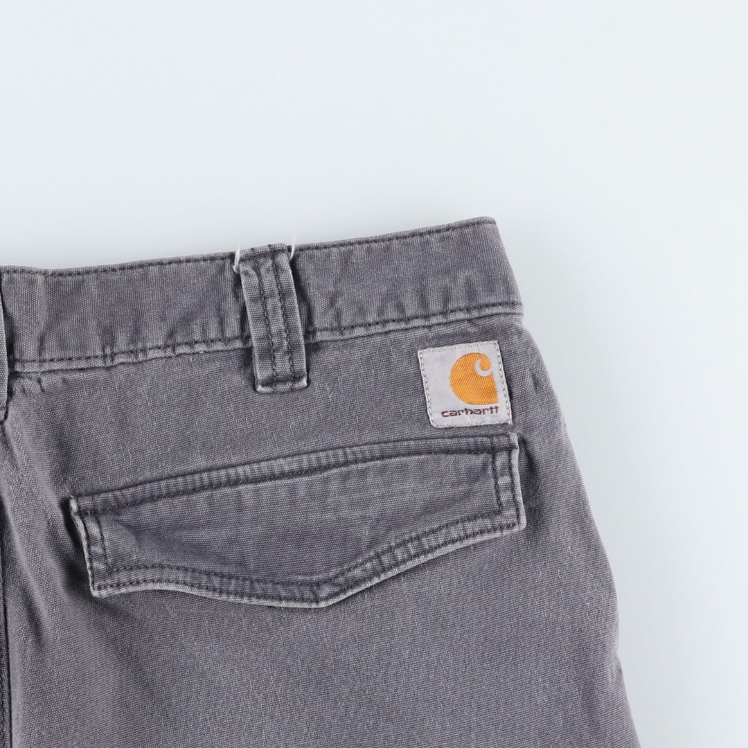 Carhartt Relaxed Fit Duck Cargo Shorts, Men's, W33 equivalent cotton Charcoal Vintage Second Hand
