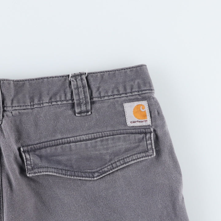 Carhartt Relaxed Fit Duck Cargo Shorts, Men's, W33 equivalent cotton Charcoal Vintage Second Hand