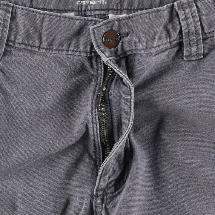 Carhartt Relaxed Fit Duck Cargo Shorts, Men's, W33 equivalent cotton Charcoal Vintage Second Hand