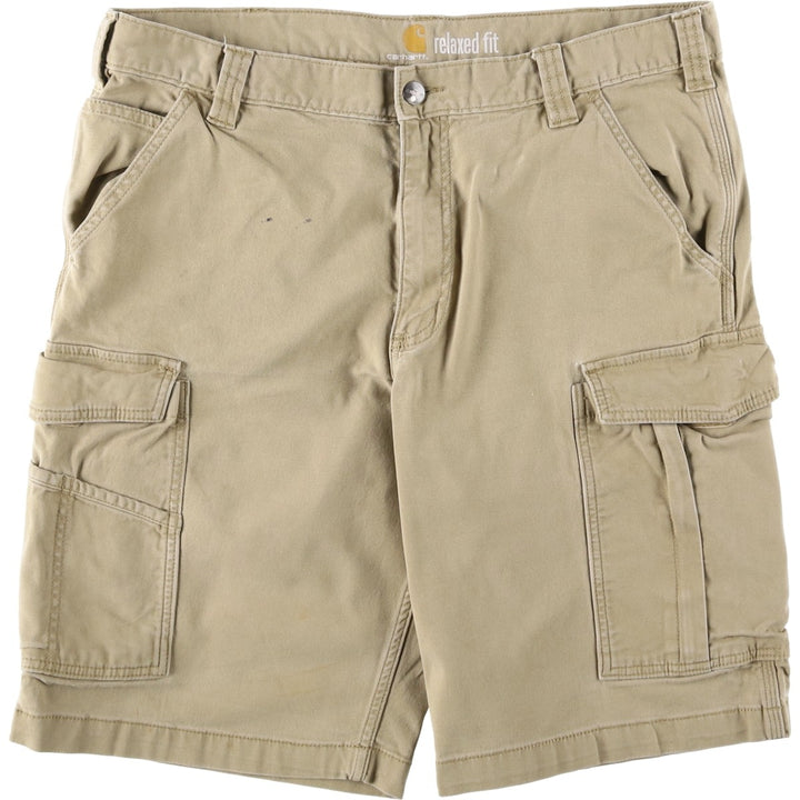 Carhartt Relaxed Fit Duck Cargo Shorts, Men's, W36 cotton Beige type Vintage Second Hand