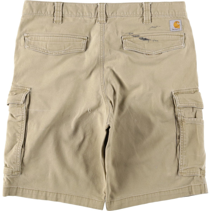 Carhartt Relaxed Fit Duck Cargo Shorts, Men's, W36 cotton Beige type Vintage Second Hand