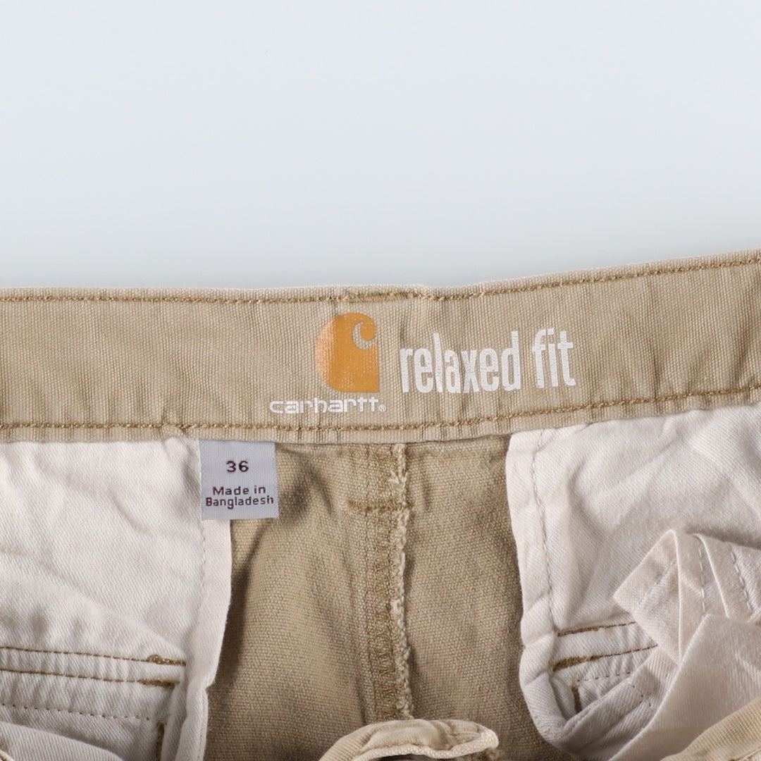 Carhartt Relaxed Fit Duck Cargo Shorts, Men's, W36 cotton Beige type Vintage Second Hand