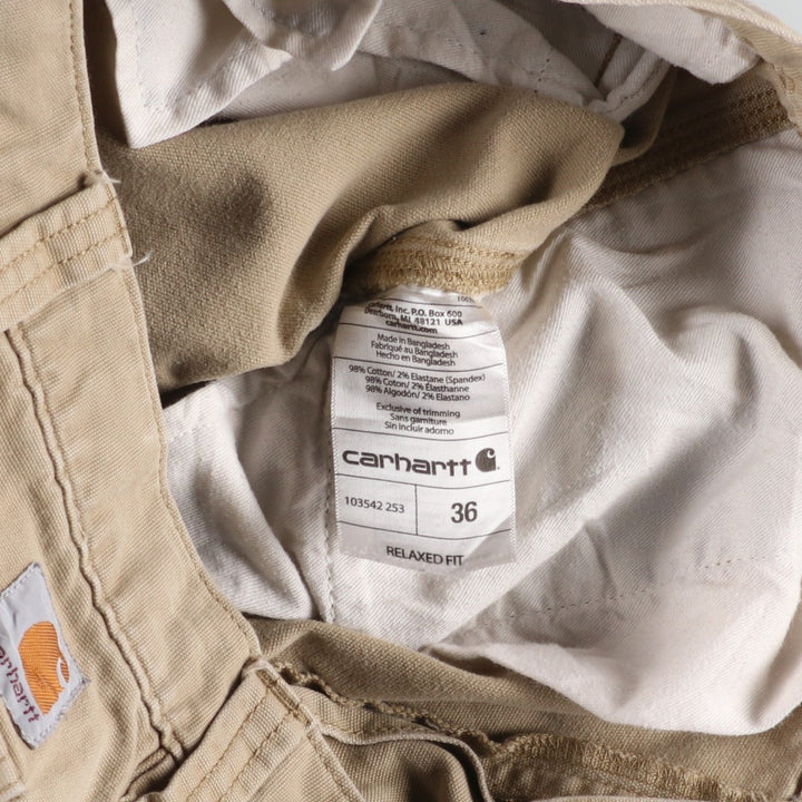 Carhartt Relaxed Fit Duck Cargo Shorts, Men's, W36 cotton Beige type Vintage Second Hand