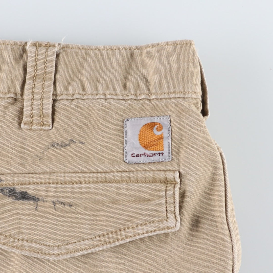 Carhartt Relaxed Fit Duck Cargo Shorts, Men's, W36 cotton Beige type Vintage Second Hand