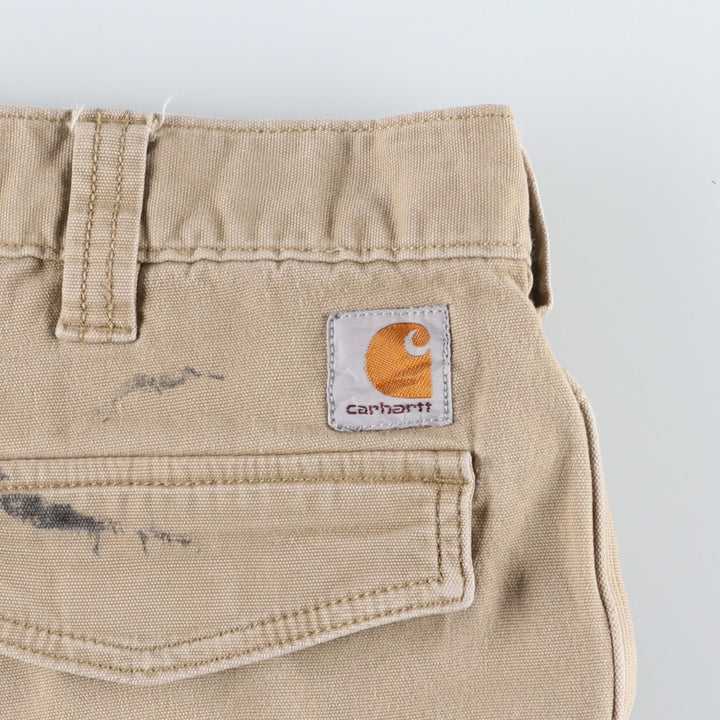 Carhartt Relaxed Fit Duck Cargo Shorts, Men's, W36 cotton Beige type Vintage Second Hand
