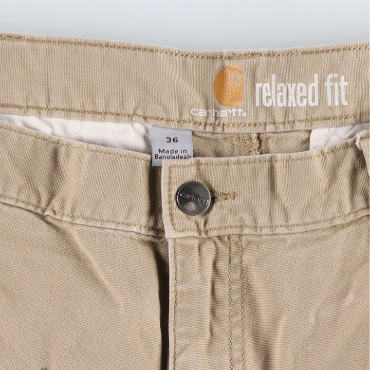 Carhartt Relaxed Fit Duck Cargo Shorts, Men's, W36 cotton Beige type Vintage Second Hand