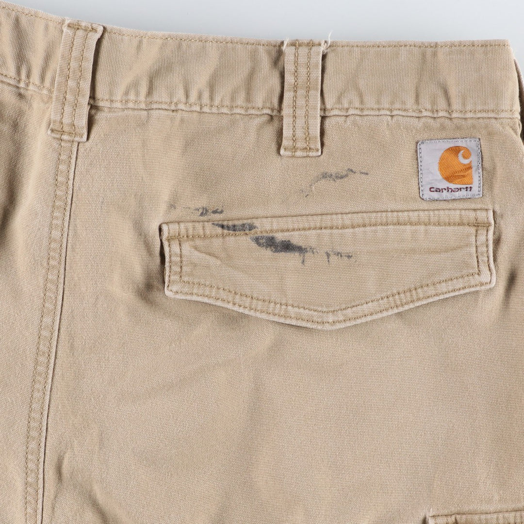 Carhartt Relaxed Fit Duck Cargo Shorts, Men's, W36 cotton Beige type Vintage Second Hand