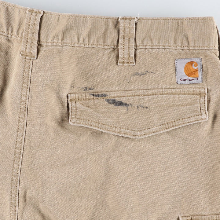 Carhartt Relaxed Fit Duck Cargo Shorts, Men's, W36 cotton Beige type Vintage Second Hand
