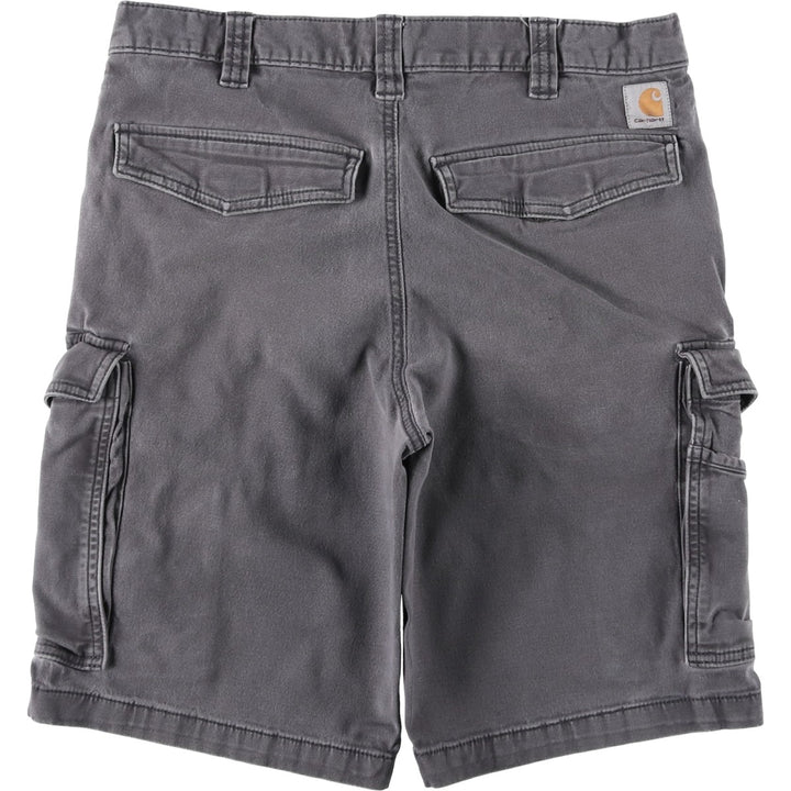 Carhartt Relaxed Fit Duck Cargo Shorts, Men's, W33 equivalent cotton gray type Vintage Second Hand