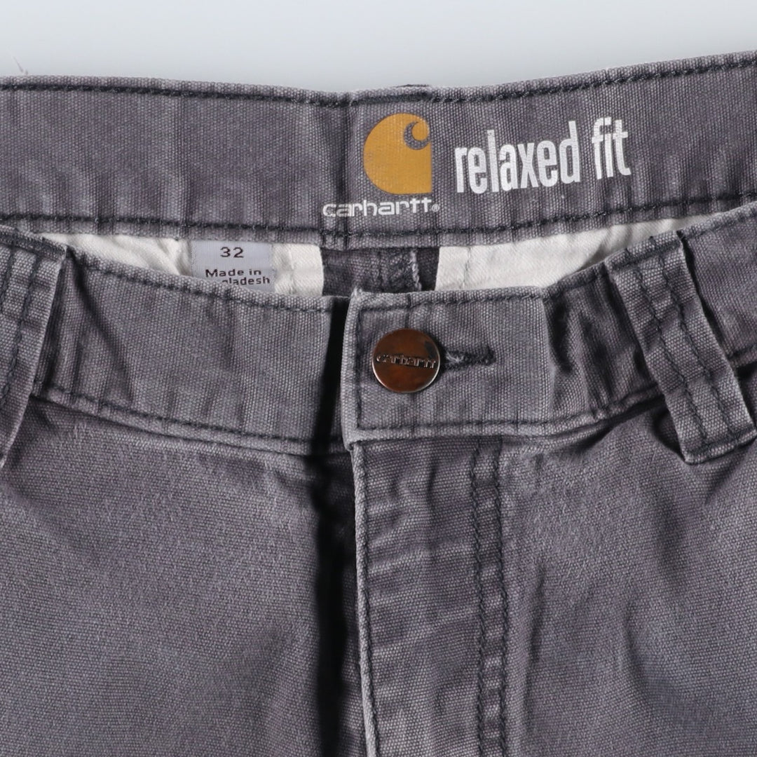Carhartt Relaxed Fit Duck Cargo Shorts, Men's, W33 equivalent cotton gray type Vintage Second Hand