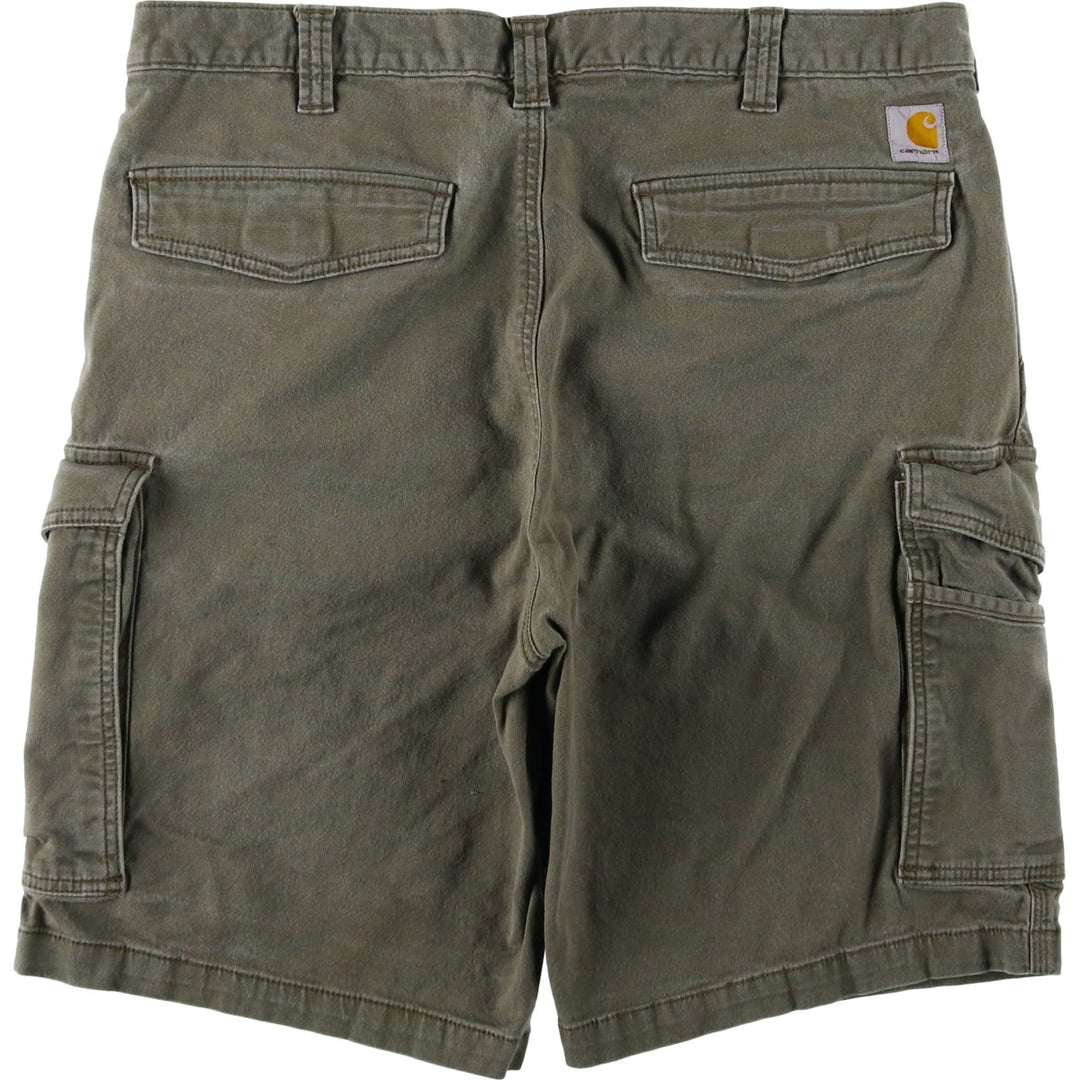 Carhartt Relaxed Fit Duck Cargo Shorts, Men's, W37 cotton Khaki type Vintage Second Hand