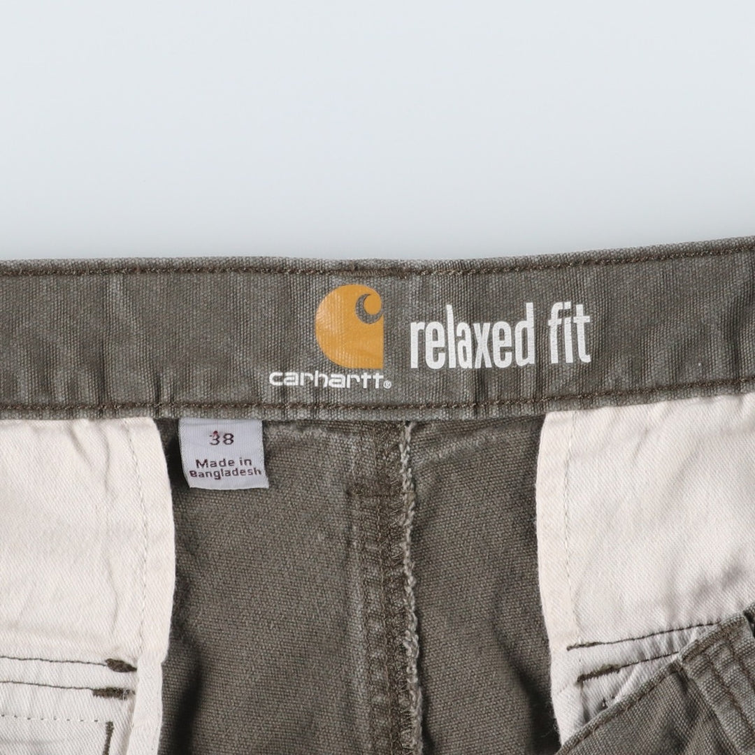 Carhartt Relaxed Fit Duck Cargo Shorts, Men's, W37 cotton Khaki type Vintage Second Hand