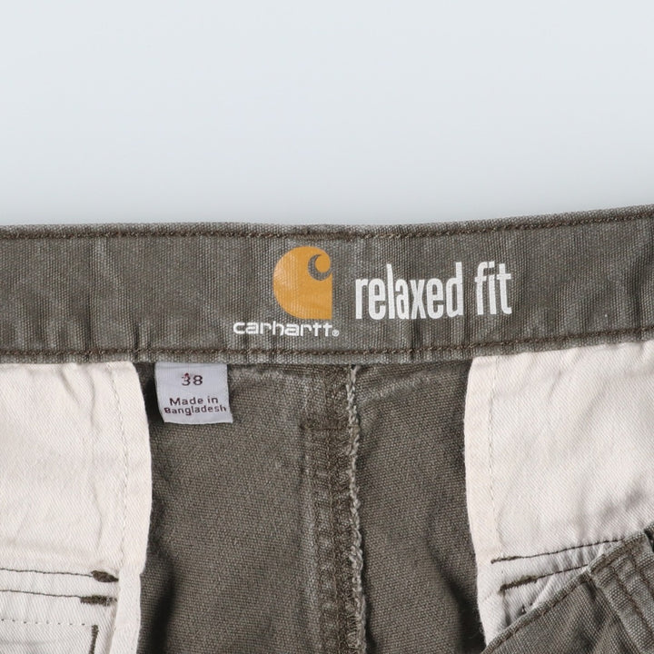 Carhartt Relaxed Fit Duck Cargo Shorts, Men's, W37 cotton Khaki type Vintage Second Hand