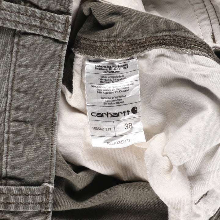 Carhartt Relaxed Fit Duck Cargo Shorts, Men's, W37 cotton Khaki type Vintage Second Hand