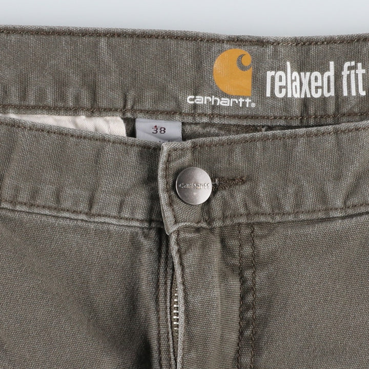 Carhartt Relaxed Fit Duck Cargo Shorts, Men's, W37 cotton Khaki type Vintage Second Hand