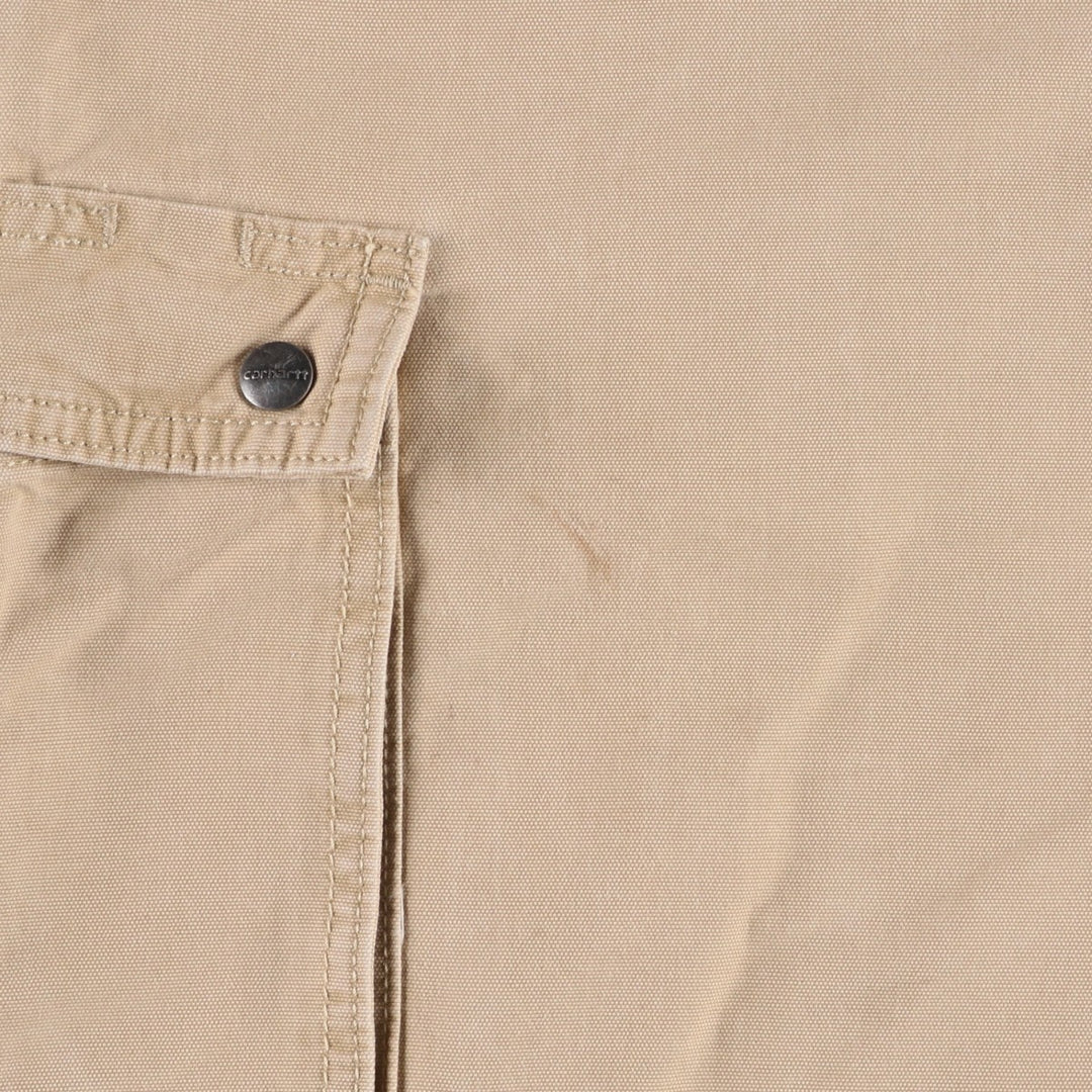 Carhartt Relaxed Fit Duck Cargo Shorts, Men's, W34 equivalent cotton Beige type Vintage Second Hand