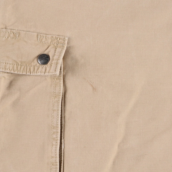 Carhartt Relaxed Fit Duck Cargo Shorts, Men's, W34 equivalent cotton Beige type Vintage Second Hand