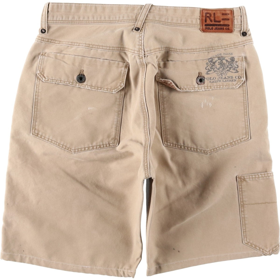 Ralph Lauren POLO JEANS COMPANY duck canvas shorts, men's size W31 (approx.) cotton Beige type Vintage Second Hand