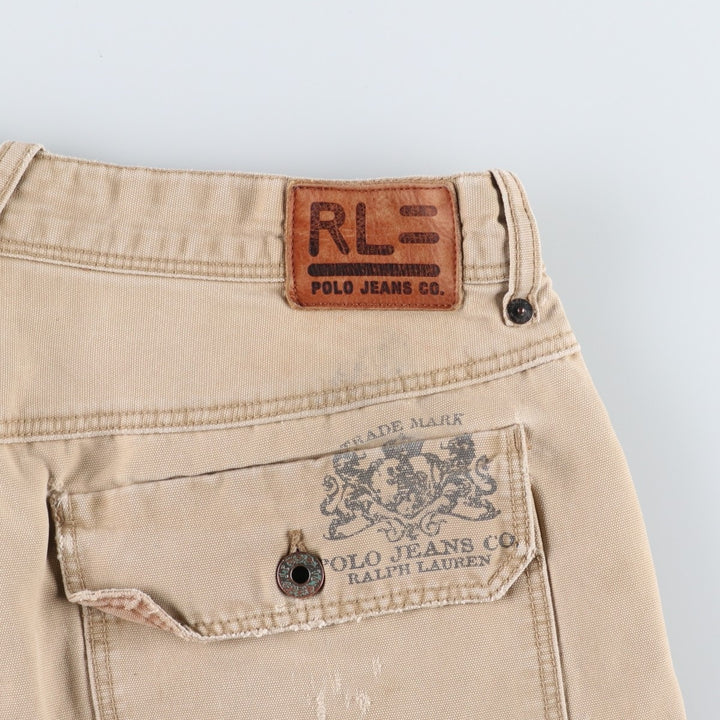 Ralph Lauren POLO JEANS COMPANY duck canvas shorts, men's size W31 (approx.) cotton Beige type Vintage Second Hand