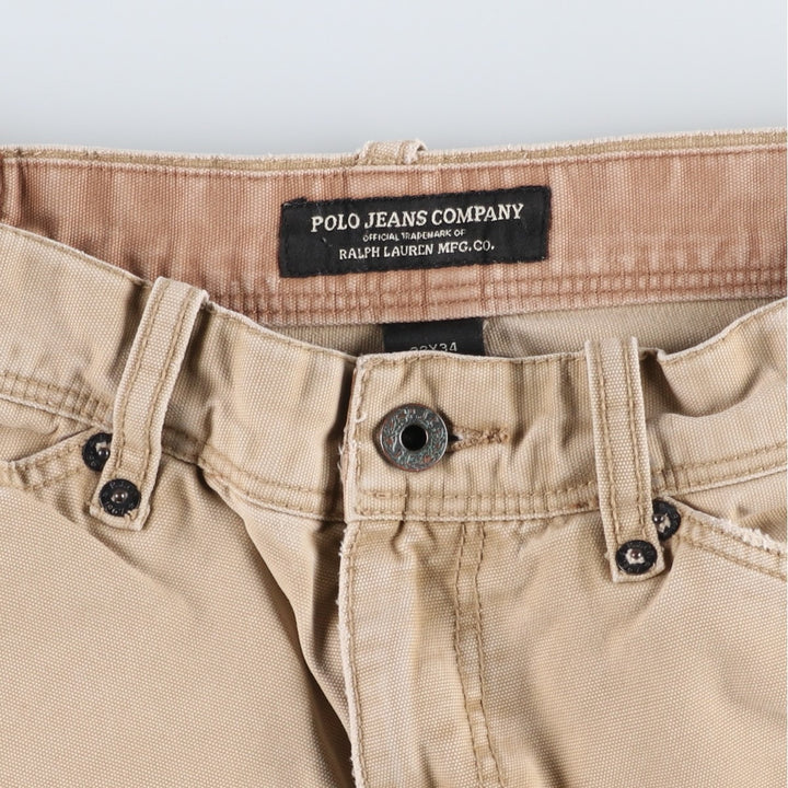Ralph Lauren POLO JEANS COMPANY duck canvas shorts, men's size W31 (approx.) cotton Beige type Vintage Second Hand