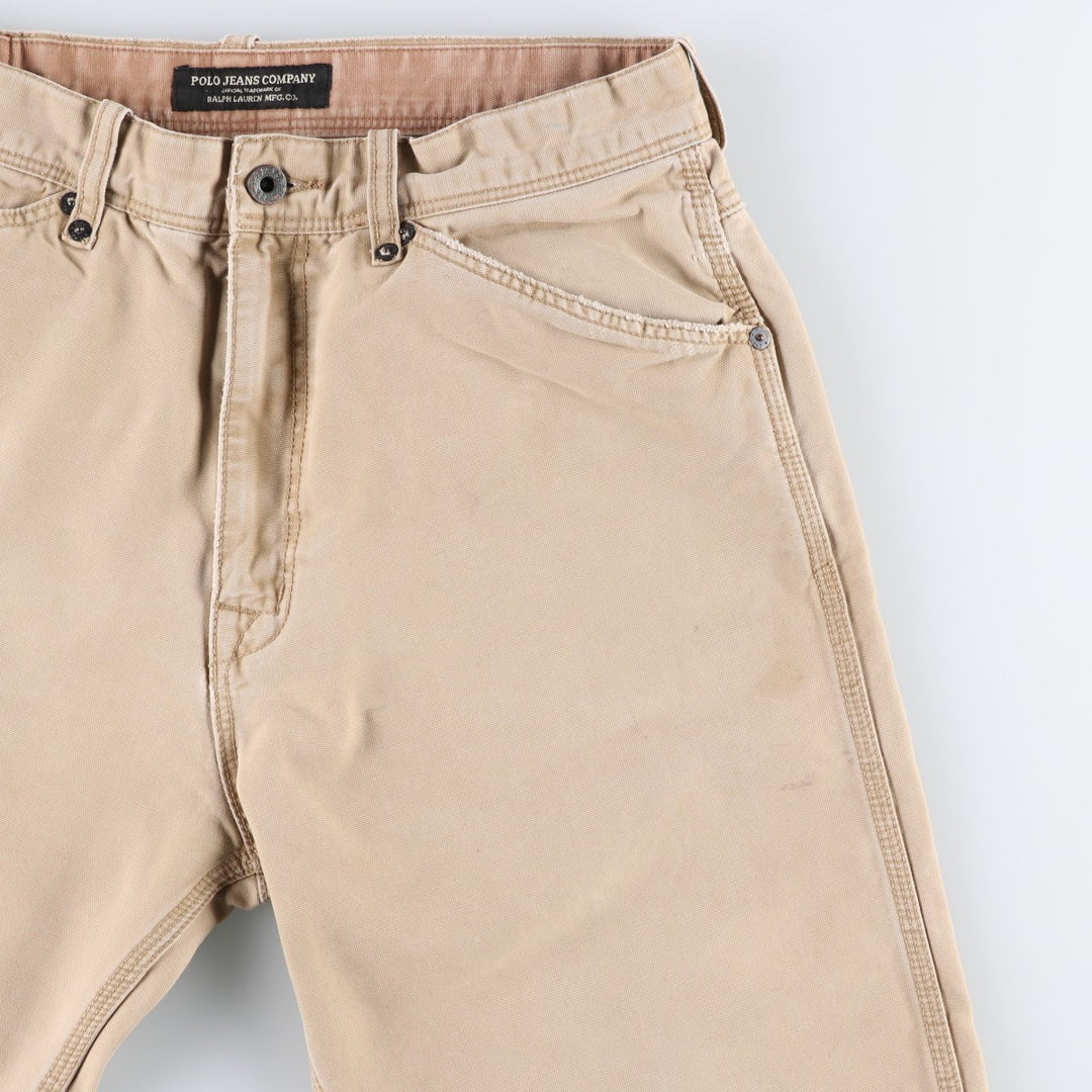 Ralph Lauren POLO JEANS COMPANY duck canvas shorts, men's size W31 (approx.) cotton Beige type Vintage Second Hand