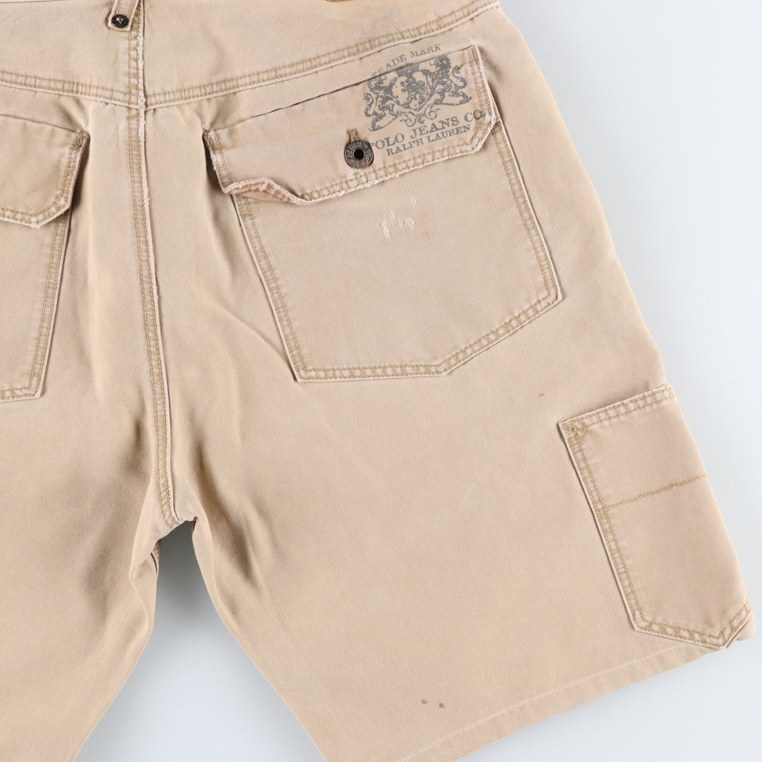 Ralph Lauren POLO JEANS COMPANY duck canvas shorts, men's size W31 (approx.) cotton Beige type Vintage Second Hand