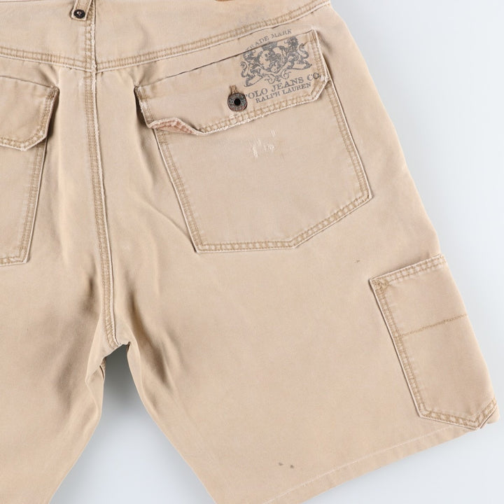 Ralph Lauren POLO JEANS COMPANY duck canvas shorts, men's size W31 (approx.) cotton Beige type Vintage Second Hand