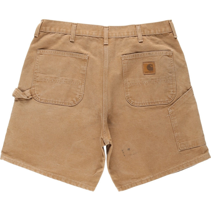 80s-90'S Carhartt Duck Canvas Painter Shorts, Made in USA, Men's Size W37 (approx.), Vintage cotton brick settler Vintage Second Hand