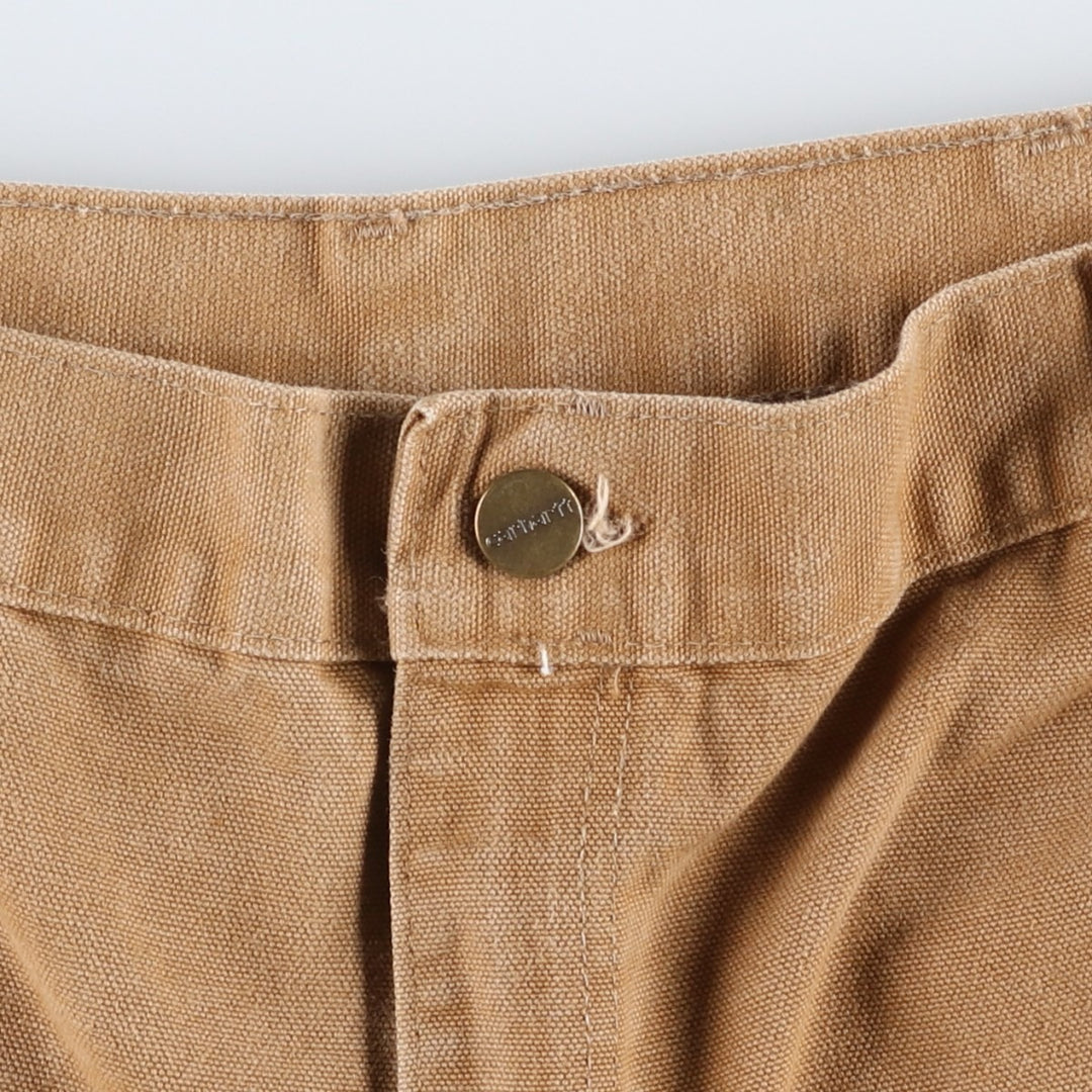 80s-90'S Carhartt Duck Canvas Painter Shorts, Made in USA, Men's Size W37 (approx.), Vintage cotton brick settler Vintage Second Hand