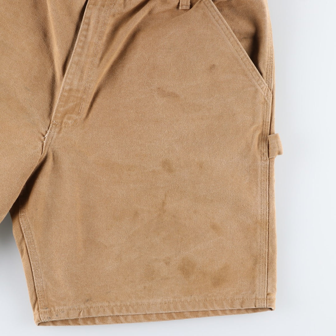 80s-90'S Carhartt Duck Canvas Painter Shorts, Made in USA, Men's Size W37 (approx.), Vintage cotton brick settler Vintage Second Hand