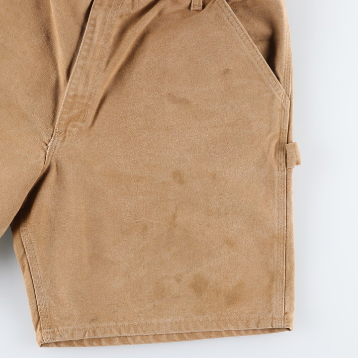 80s-90'S Carhartt Duck Canvas Painter Shorts, Made in USA, Men's Size W37 (approx.), Vintage cotton brick settler Vintage Second Hand