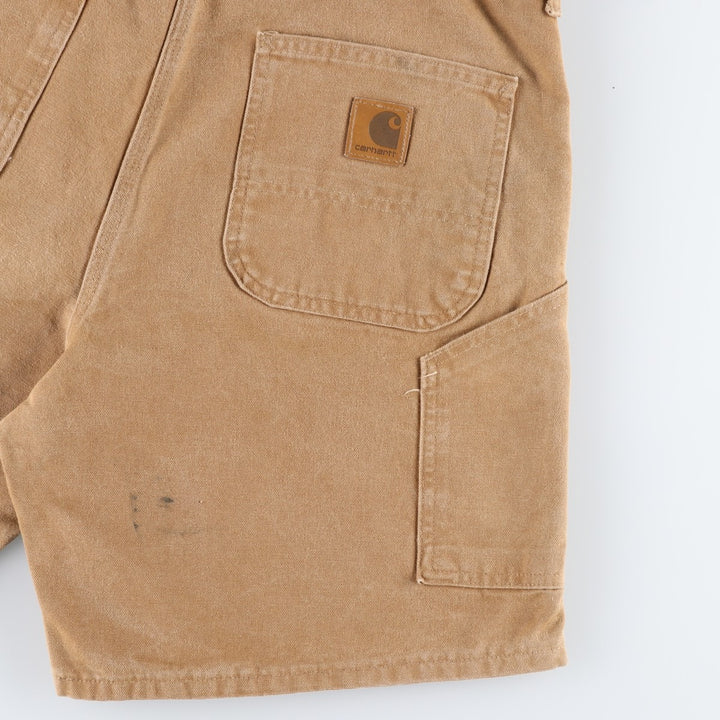 80s-90'S Carhartt Duck Canvas Painter Shorts, Made in USA, Men's Size W37 (approx.), Vintage cotton brick settler Vintage Second Hand