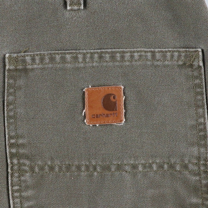 Carhartt Dungaree Fit Cut-Off Duck Canvas Painter Shorts (Men's W35 equivalent) cotton gray type Vintage Second Hand