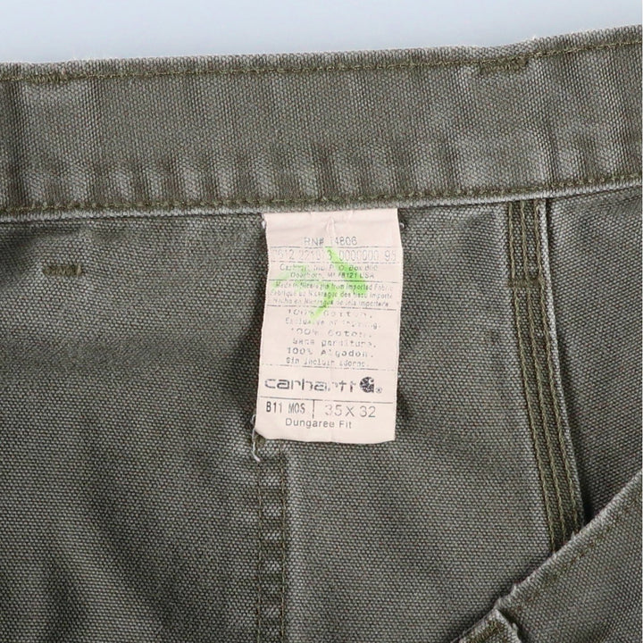 Carhartt Dungaree Fit Cut-Off Duck Canvas Painter Shorts (Men's W35 equivalent) cotton gray type Vintage Second Hand