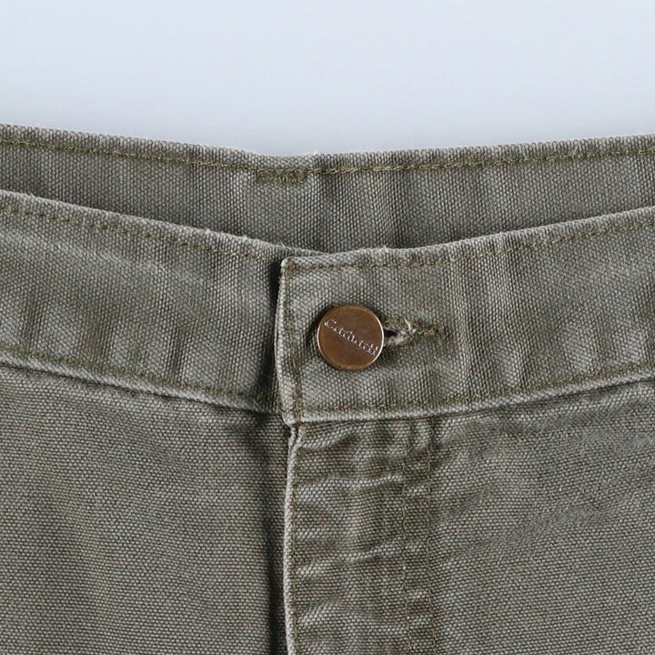 Carhartt Dungaree Fit Cut-Off Duck Canvas Painter Shorts (Men's W35 equivalent) cotton gray type Vintage Second Hand